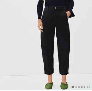Everlane The Utility Barrel Pants  Black 6 NWT